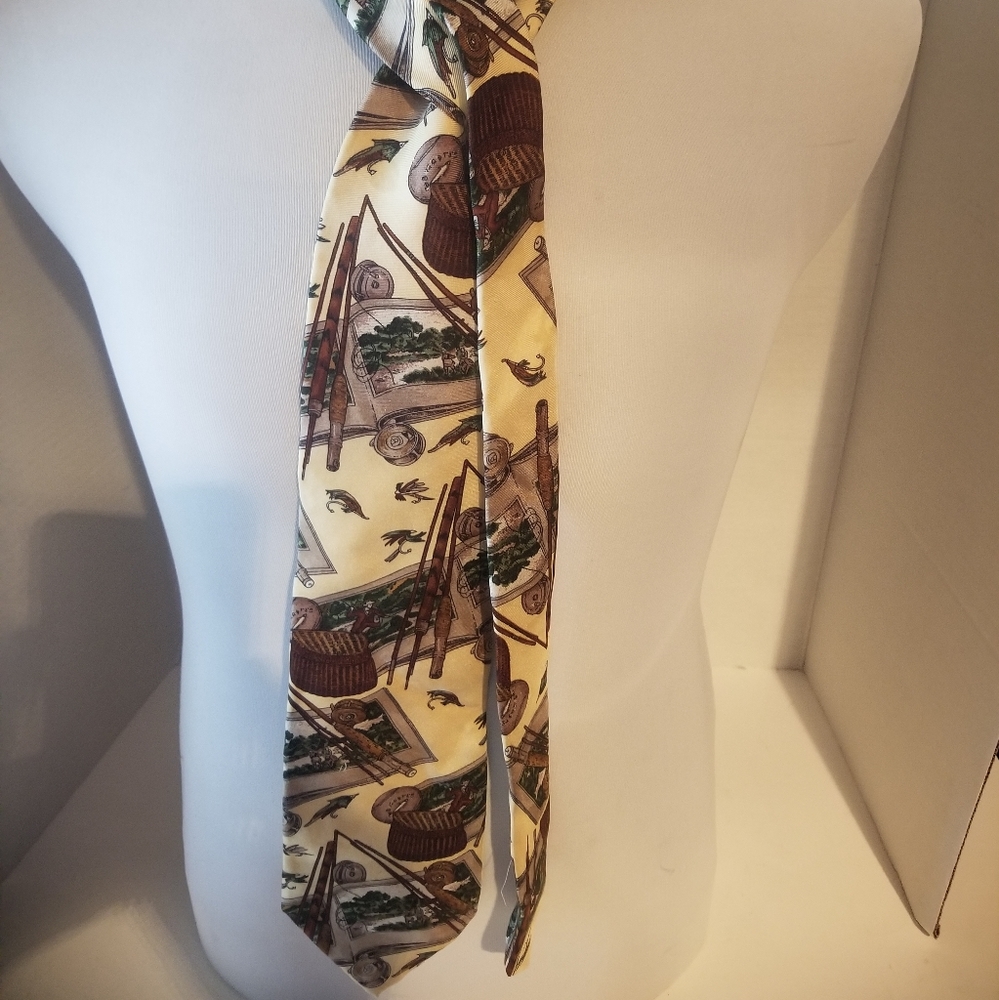 Vintage Fishermans Tie All Silk Rue St. Honore'-paris Vintage